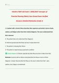 Hondros NUR 163 Exam 1&vert; 2026&sol;2027 Concepts of Practical Nursing Elderly Care &vert; Actual Exam Verified Answers with Detailed Rationales &vert; Grade A  &vert; Gerontology & LPN&sol;LVN Prep &vert; Downloadable PDF