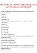 CSFA Practice Test Final Exam 2026&sol;2027 &ndash; Certified Questions and Verified Answers Latest Study Guide