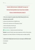 Hondros NUR 163 Exam 2 2026&sol;2027 Concepts of Practical Nursing Elderly Care &vert; Actual Exam Verified Answers with Detailed Rationales &vert; Grade A  &vert; Gerontology & LPN&sol;LVN Prep &vert; Downloadable PDF