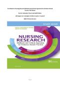 Test Bank for Nursing Research Methods And Critical Appraisal For Evidence-Based Practice 9th Edition By Geri Lobiondo- Wood&comma; And Judith Haber &vert; All Chapters &lpar;1-21&rpar;&vert; Q&As Verified &vert; Grade A&plus; Assured &vert; ISBN 978-0323431316