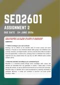 SED2601 Assignment 2 &lbrace;COMPLETE ANSWERS&rcub; 2026  - Due Date 24 June 2026
