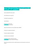 Michigan Life Insurance State Exam &ndash; Questions and Answers &vert; 2026&sol;2027 &vert; A&plus; Grade &lpar;Licensing Exam Practice Material&rpar;
