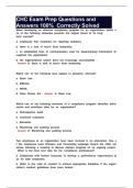 CHC Exam Prep Questions and Answers 100&percnt;  Correctly Solved