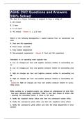 ASHE CHC Questions and Answers 100&percnt; Solved