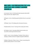 MED SURG 1 CJE PREPARATION TEST 2026 QUESTIONS AND CORRECT ANSWERS GRADED A&plus;