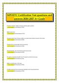 MPOETC Certification Test &ndash; Questions and Answers &vert; 2026&sol;2027 &vert; A&plus; Grade &lpar;Exam Preparation Material&rpar;