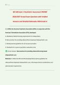 NR 548 Exam 1 Psychiatric Assessment PMHNP 2026&sol;2027 &vert; Actual Exam Questions with Verified Answers & Detailed Rationales &vert; NGN Grade A Study Guide &vert; Psychiatric Mental Health Nurse Practitioner &vert; Downloadable PDF