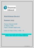 Pearson Edexcel GCSE in History &lpar;1HI0&rpar; &ndash; Paper 3 Modern Depth Study Option 32&colon; Mao&rsquo;s China&comma; c1945&ndash;76 Mark Scheme Summer 2025