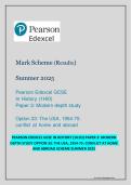 Pearson Edexcel GCSE in History &lpar;1HI0&rpar; &ndash; Paper 3 Modern Depth Study Option 33&colon; The USA&comma; 1954&ndash;75 Conflict at Home and Abroad Mark Scheme Summer 2025