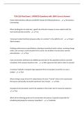 TCM 226 Final Exam &vert; UPDATED Questions with 100&percnt; Correct Answers