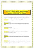 MPOETC Study guide questions and  answers 20262027 A&plus; Grade edition