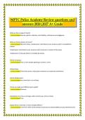 MPTC Police Academy Review &ndash; Questions and Answers &vert; 2026&sol;2027 &vert; A&plus; Grade &lpar;Exam Preparation Material&rpar;