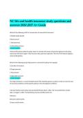 NC Life and Health Insurance Study Guide &ndash; Questions and Answers &vert; 2026&sol;2027 &vert; A&plus; Grade &lpar;Exam Preparation Material&rpar;