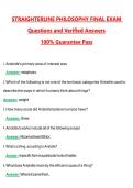 STRAIGHTERLINE PHILOSOPHY FINAL EXAM 2026 PRACTICE QUESTIONS AND 100&percnt; VERIFIED ANSWERS LATEST VERSION &lpar;PASS GUARANTEE&rpar;