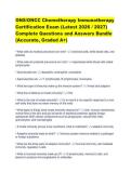 ONS&sol;ONCC Chemotherapy Immunotherapy Certification Exam &lpar;Latest 2026 &sol; 2027&rpar; Complete Questions and Answers Bundle &lpar;Accurate&comma; Graded A&plus;&rpar;