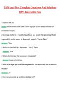 TAM card Test &vert; Actual 2026 &sol; 2027 Questions with Verified Answers Grade A&plus; Guarantee