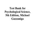 Test Bank&colon; Psychological Science &lpar;5th Edition&rpar; &ndash; Michael Gazzaniga