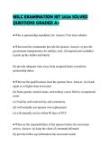 MSLC EXAMINATION SET 2026 SOLVED QUESTIONS GRADED A&plus;