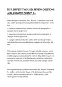 RICA SUBTEST TWO 2026 REVIEW QUESTIONS AND ANSWERS GRADED A&plus;