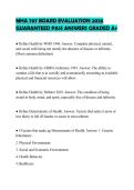 MHA 707 BOARD EVALUATION 2026 GUARANTEED PASS ANSWERS GRADED A&plus;