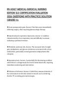 RN ADULT MEDICAL-SURGICAL NURSING EDITION 12&period;0 CERTIFICATION EVALUATION 2026 QUESTIONS WITH PRACTICE SOLUTION GRADED A&plus;