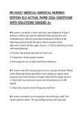 RN ADULT MEDICAL-SURGICAL NURSING EDITION 12&period;0 ACTUAL PAPER 2026 QUESTIONS WITH SOLUTIONS GRADED A&plus;