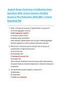 Exam &lpar;elaborations&rpar; Asphalt Binder Technician Certification 