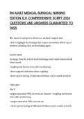 RN ADULT MEDICAL-SURGICAL NURSING EDITION 12&period;0 COMPREHENSIVE SCRIPT 2026 QUESTIONS AND ANSWERS GUARANTEED TO PASS
