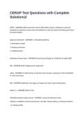 CERAP Test Questions with Complete Solutions