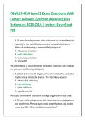 Exam &lpar;elaborations&rpar; COMLEX-USA Level 1  