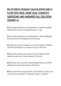 RN ATI DRUG DOSAGE CALCULATION AND IV FLOW RATE FINAL PAPER 2026 COMPLETE QUESTIONS AND ANSWERS FULL SOLUTION GRADED A&plus;