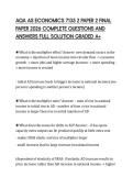 AQA AS ECONOMICS 7135 2 PAPER 2 FINAL PAPER 2026 COMPLETE QUESTIONS AND ANSWERS FULL SOLUTION GRADED A&plus;