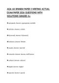 AQA AS SPANISH PAPER 2 WRITING ACTUAL EXAM PAPER 2026 QUESTIONS WITH SOLUTIONS GRADED A&plus;