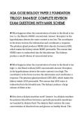 AQA GCSE BIOLOGY PAPER 2 FOUNDATION TRILOGY 8464&sol;B&sol;2F COMPLETE REVISION EXAM QUESTIONS WITH MARK SCHEME