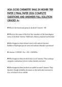 AQA GCSE CHEMISTRY 8462 2H HIGHER TIER PAPER 2 FINAL PAPER 2026 COMPLETE QUESTIONS AND ANSWERS FULL SOLUTION GRADED A