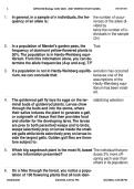Biology 1108 &ndash; Introductory Biology Course &ndash; Exam Questions and Study Guide