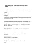 Patient Education 2026 &ndash; Comprehensive Study Guide and Key Concepts-