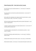 Patient Education 2026 &ndash; Study Guide and Key Concepts