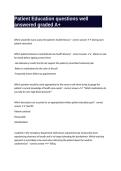 PACKAGE DEAL &colon;  PATIENT EDUCATION EXAM 