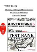 Test Bank &ndash; Advertising and Integrated Brand Promotion 9th Edition By Scheinbaum&comma; &lpar;Ch 1 to 18 Covered&rpar;