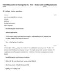 Patient Education in Nursing Practice 2026 &ndash; Study Guide and Key Concepts