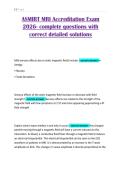 ASMIRT MRI Accreditation Exam 2026- complete questions with correct detailed solutions