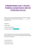 Pathophysiology Exam 1 Practice - Problems &vert; Comprehensive Q&A For Certification Success