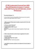 RN ATI Fundamentals Proctored Exam 2026 Complete Bundle Real Questions with Verified Answers and Explanations PDF