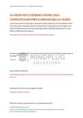 45-Hour Post Licensing Course 2026 &ndash; Complete Exam Prep & Verified Q&A &lpar;A&plus; Guide&rpar;
