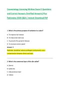 Cosmetology Licensing Written Exam E Questions  and Correct Answers &lpar;Verified Answers&rpar; Plus  Rationales 2026 Q&A &vert; Instant Download Pdf