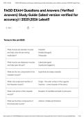 FAGD EXAM Questions and Answers &lpar;Verified Answers&rpar; Study Guide &lpar;latest version verified for accuracy&rpar; &vert; 20252026 Latest&excl;&excl;