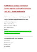 Nail Technician Licensing Exam Correct  Answers &lpar;Verified Answers&rpar; Plus&comma; Rationales  2026 Q&A &vert; Instant Download Pdf