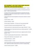 NYS PHARMACY LAW STUDY EXAM GUIDE 2026&sol;2027 QUESTIONS AND SOLUTIONS RATED A&plus;