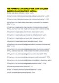 NYS PHARMACY LAW EVALUATION EXAM 2026&sol;2027 QUESTIONS AND SOLUTIONS RATED A&plus;